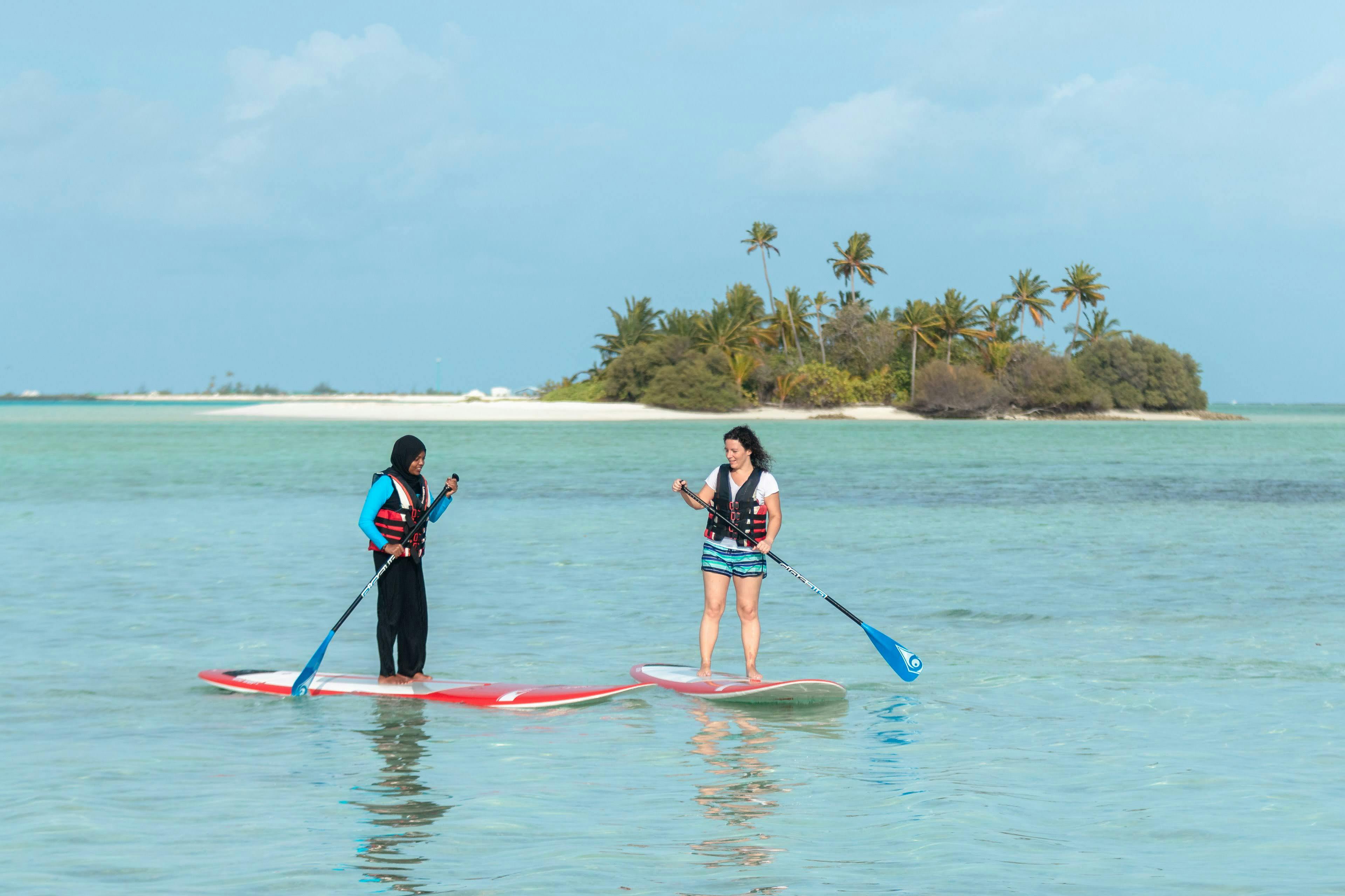 Stand-Up Paddleboarding In Maldives