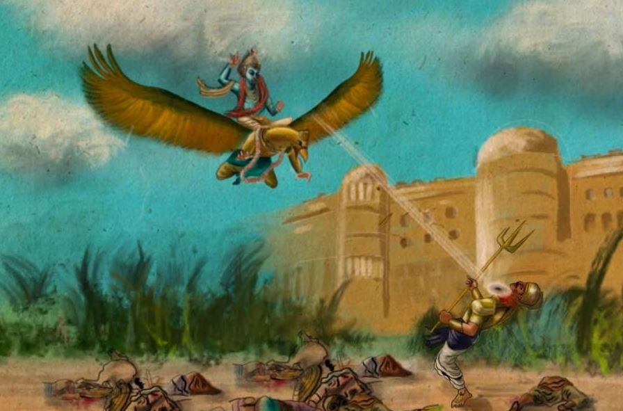 South India (Deepavali) – The Defeat of Narakasura