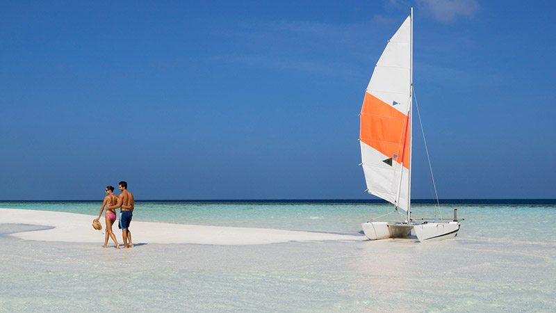 Catamaran Sailing In Maldives
