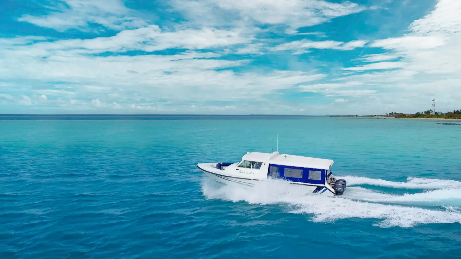 Speedboat in maldives