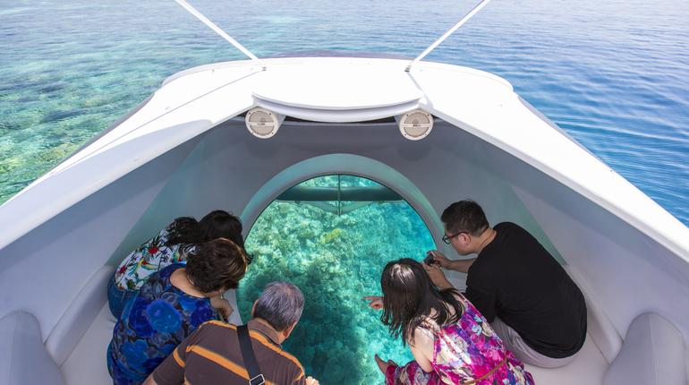 Glass-Bottom Boat In Maldives