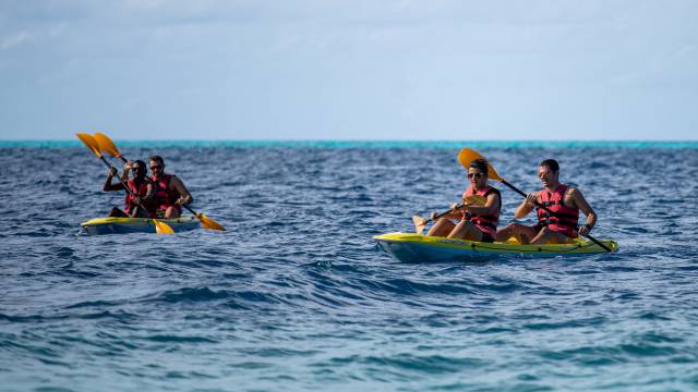Canoeing in maldives